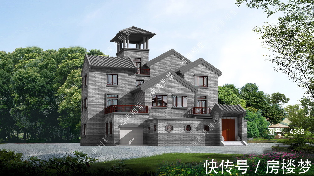 中式|中式农村别墅，外形经典大气，实用性十足