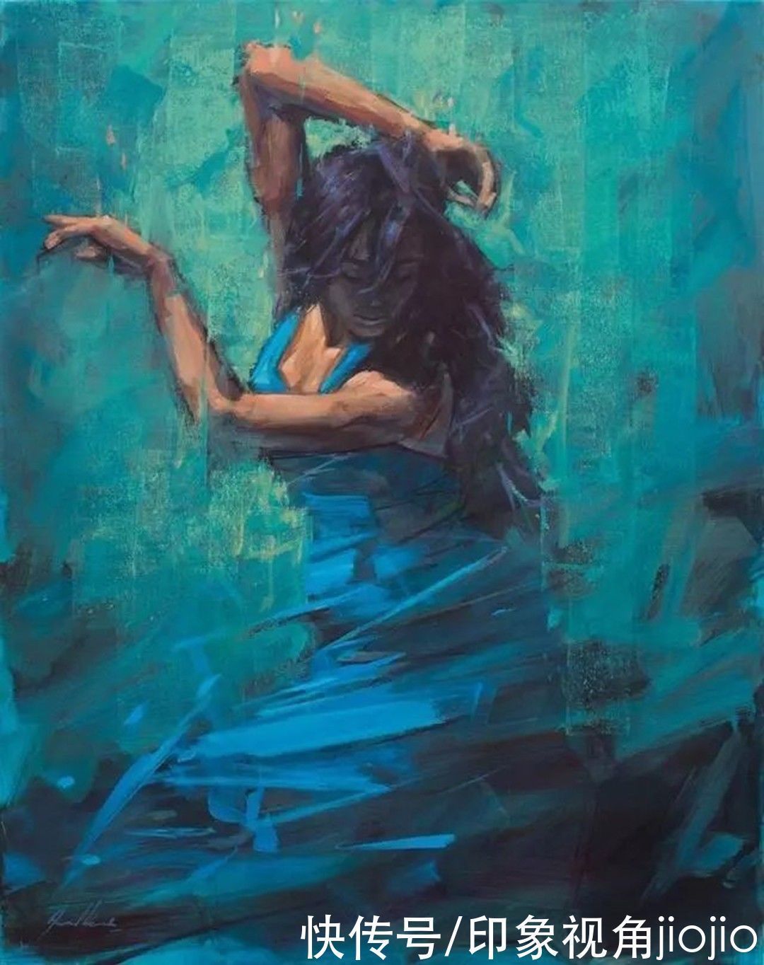 油画!个性人物油画:高调的用色,极度对比的视觉冲击