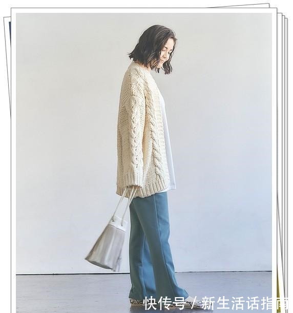 轻熟风 白色开衫的秋季轻熟风搭配示范!3种长度24例穿搭look分享!
