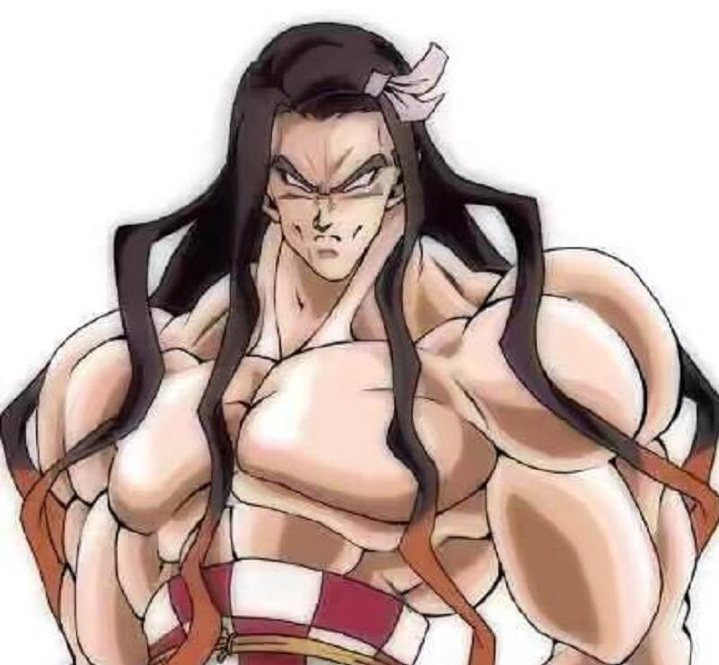 豆子|外国画师恶搞祢豆子,从肌肉女到娇病女,需要5万天