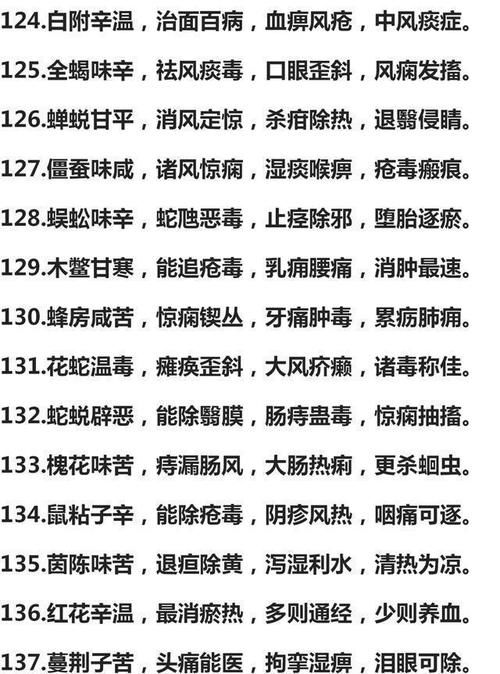 功效|300种中药药性口诀、功效一览表,值得学习,建议收藏加分享