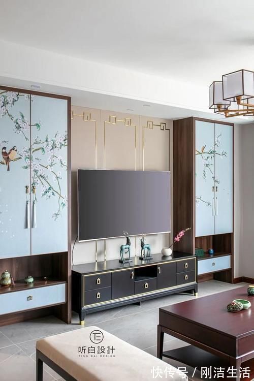 中式|为了孝敬父母，他买下140㎡新家，全屋中式风，入户后太美了！