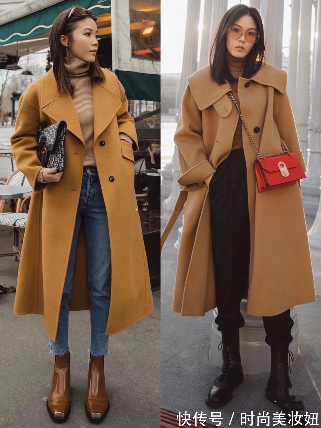 干练|今年流行穿驼色大衣,时尚博主教你高级搭配,冬天穿美翻了