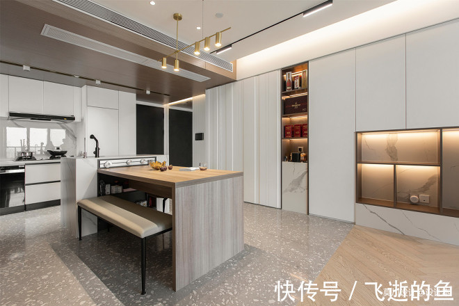 空间|黑白灰调性,三室改两室,三分离设计