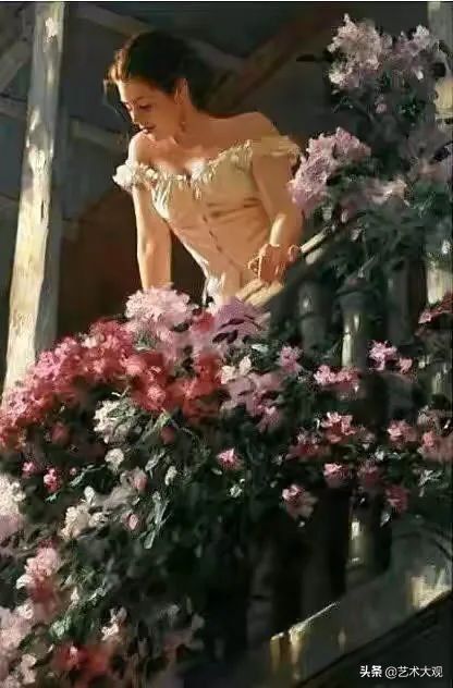 ri@西式风格淑女绘画——当代画家Richard S. Johnson人物油画欣赏