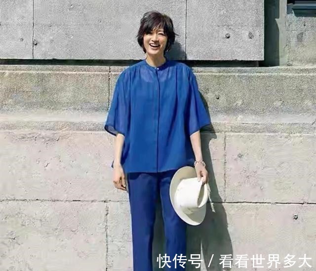 协调感 女人上年纪不做“黄脸婆”，学日本主妇穿衬衫+阔腿裤，时髦高级！