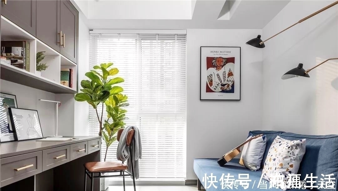 卧室|她家48㎡,拥有三间卧室,超大餐厅,书房客厅合二为一,太聪明了