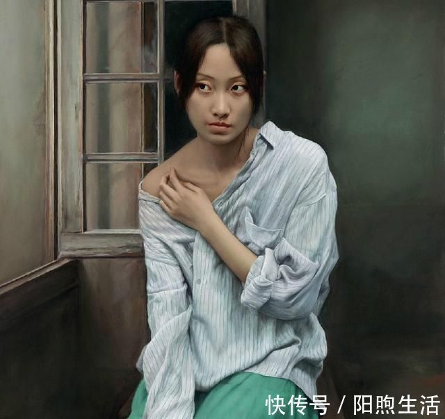 东方女性|冷军遇到真高手，超细腻的油画作品，人物眼神充满故事