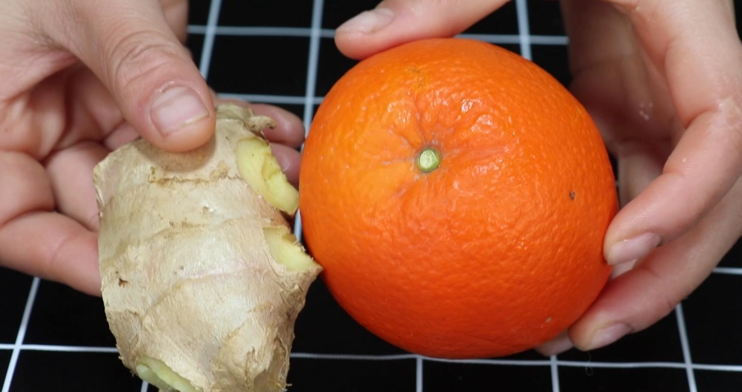 橙子皮和生姜放一起，想不到这么厉害，解决平时小烦恼，真实用