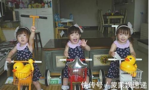 孩子|三胞胎伺候爸爸火了,羡慕爸爸的待遇,网友又想骗我生女儿