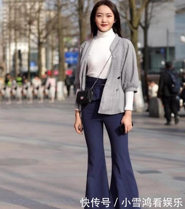 从容|加绒的皮衣搭配黑色修身长裤,高贵冷艳,从容优雅