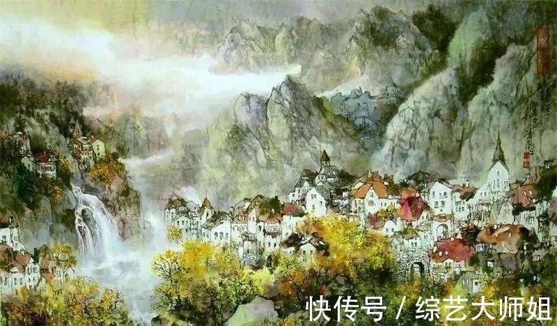 萧瀚$旅德中国画家｜色彩的魅力！萧瀚彩墨山水画