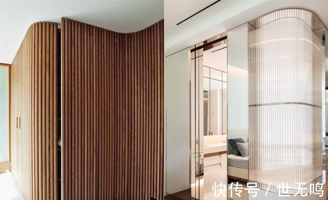 收纳柜|学他家,收纳柜不靠墙,外侧再做180弧形柜,多2收纳空间不止