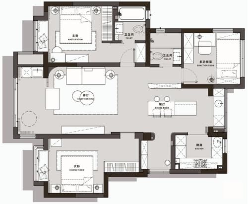 隔墙|这是我见过最耐看的家,108㎡温柔优雅,住上三代不过时