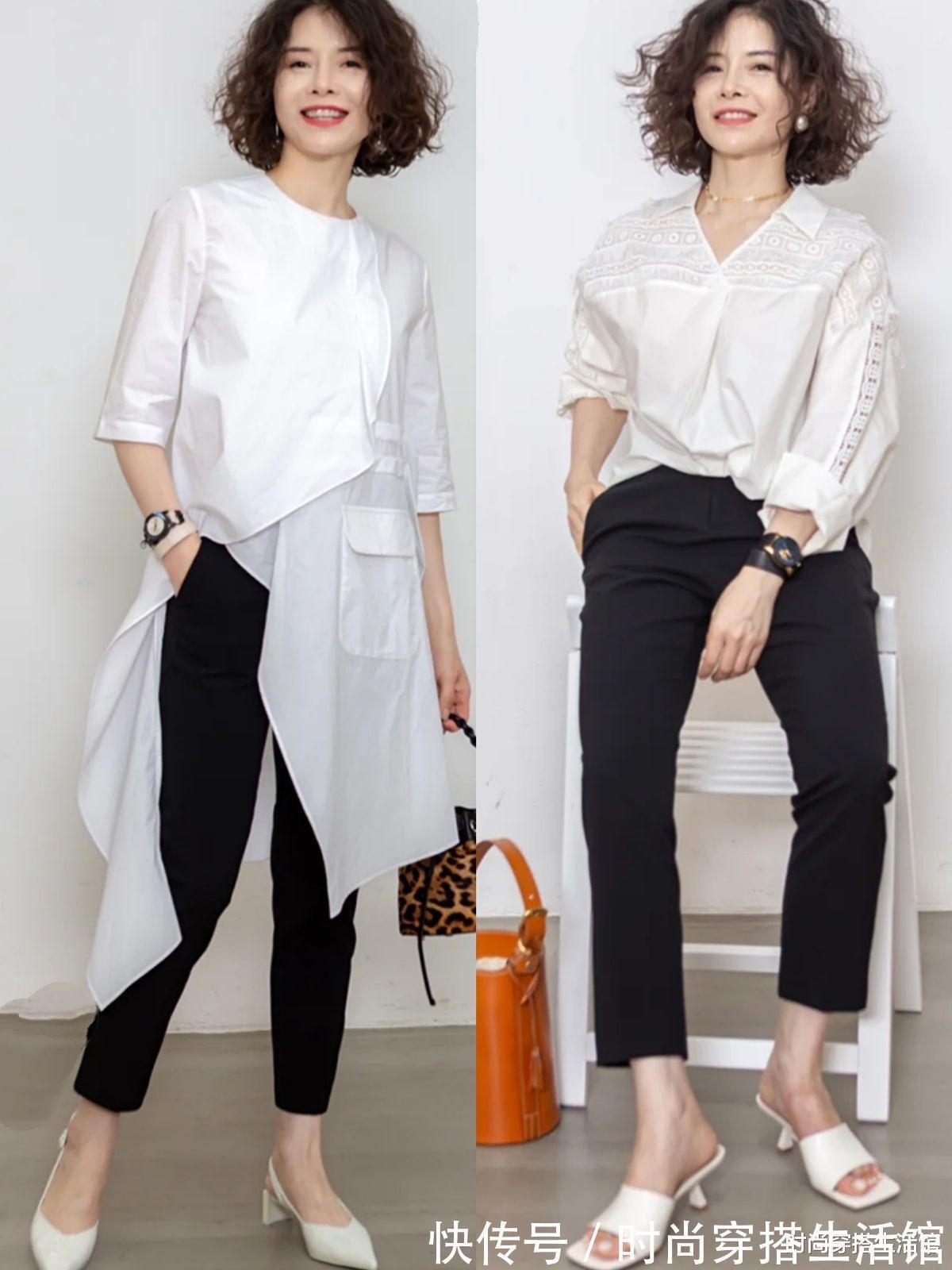 大长腿|衬衫下面尽量不要只配西装裤,今年流行这样穿,时髦显瘦又高级