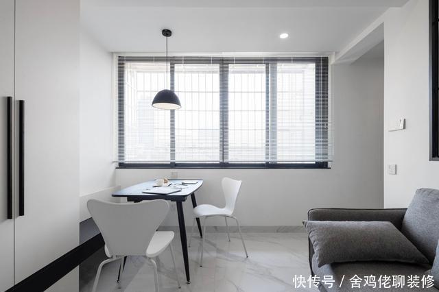 厨房|76㎡老破小,竟有4室1厅,可以住下一家五口,黑白灰简约实用
