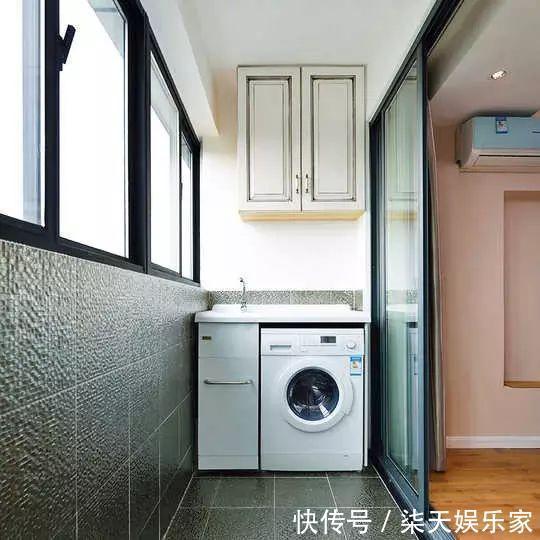 阳台|阳台放洗衣机,做个柜子好看实用多了,20个案例给大家做参考