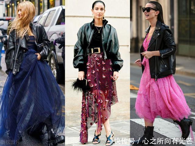 秋冬的小皮衣,刚柔并济女人的N种搭配,温暖又美艳!