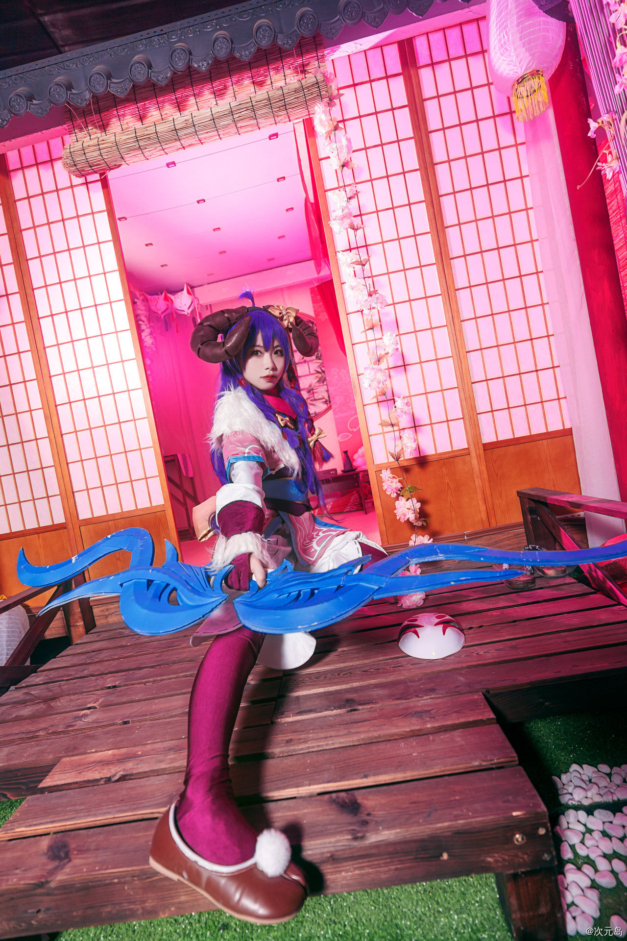 cospl英雄联盟LOL 灵魂莲华阿狸cosplay