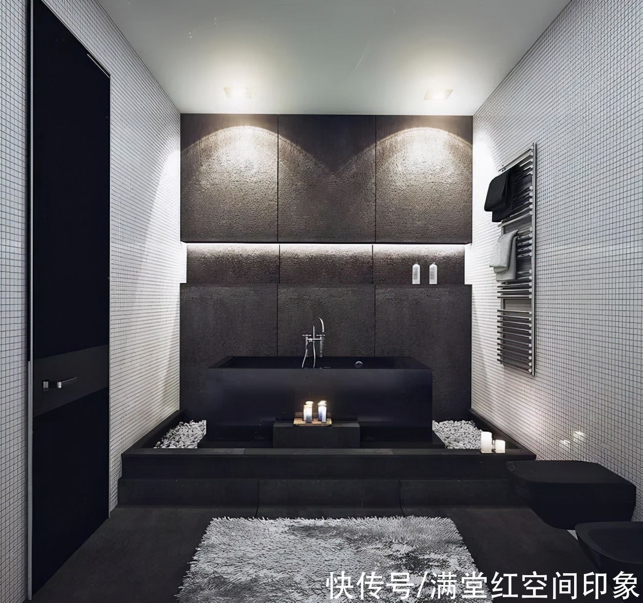 黑白色调的极简设计,精致美观,营造出气质非凡的空间