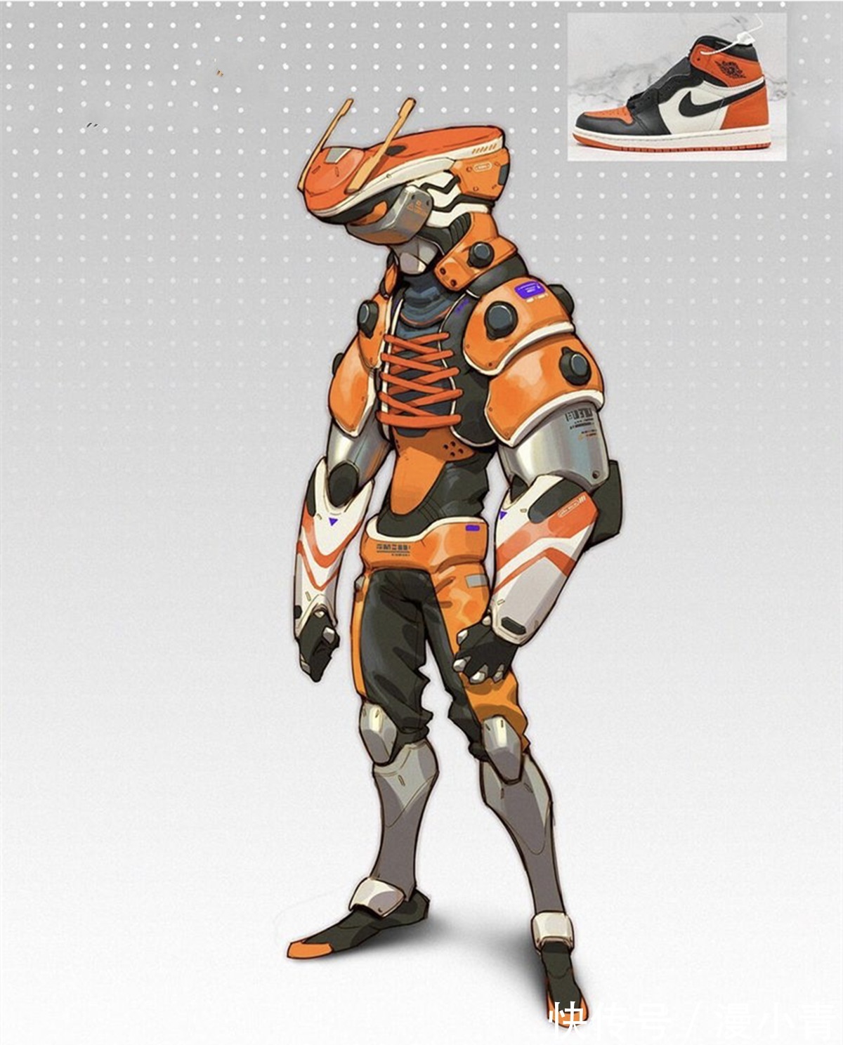 画师|当运动鞋化身二次元形象，机械与运动的融合，鞋子自己也能行走