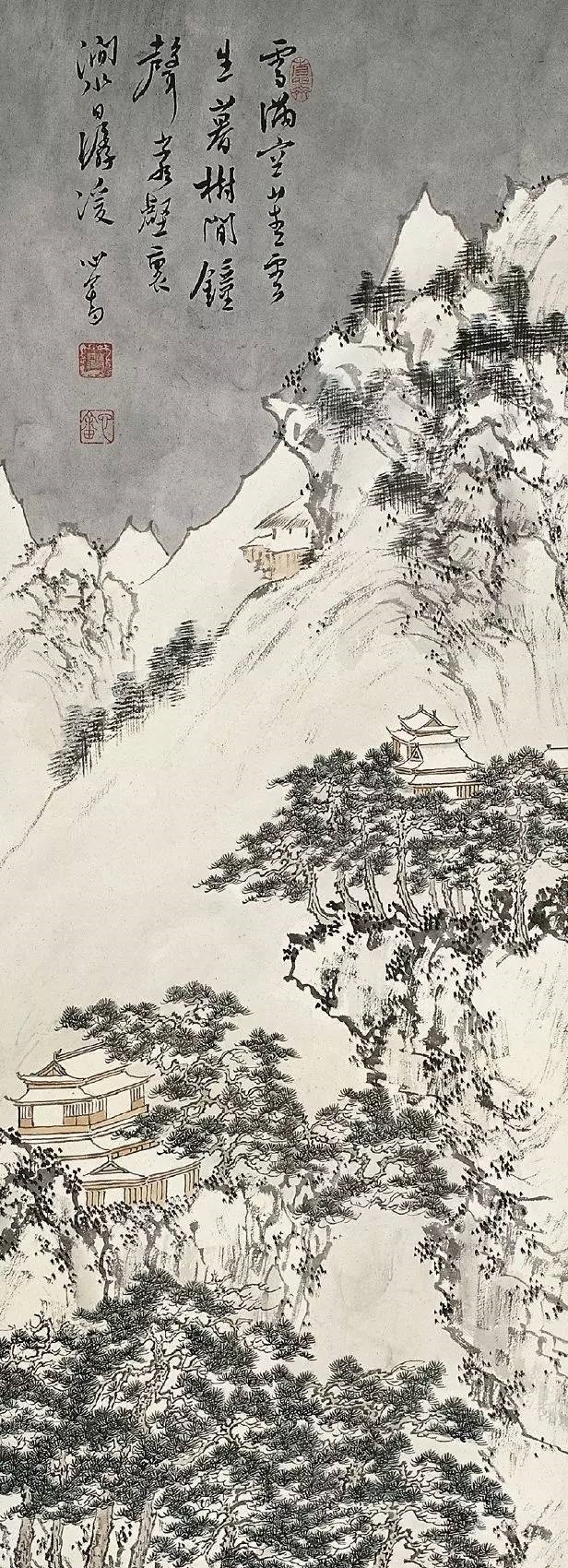  冬日来临，赏溥儒雪景山水