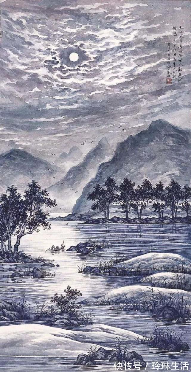 冷月&冷月如霜，清凉娴静——画家陶冷月山水及花鸟国画欣赏