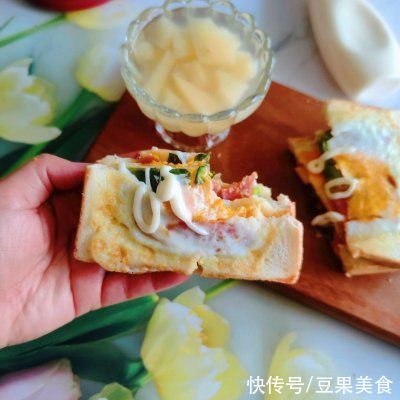 早餐|#十分钟快手早餐#白吐司快手三明治盒子