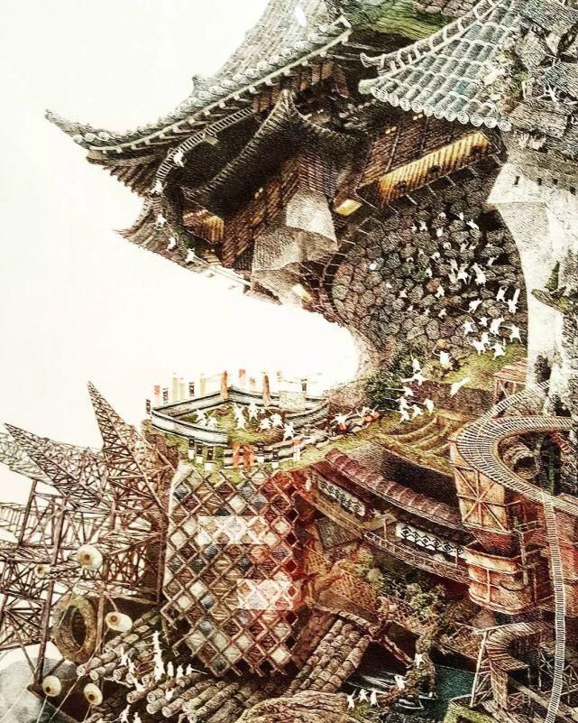 放大镜|一幅画画了3年,细到要用放大镜,他把钢笔画玩到了极致