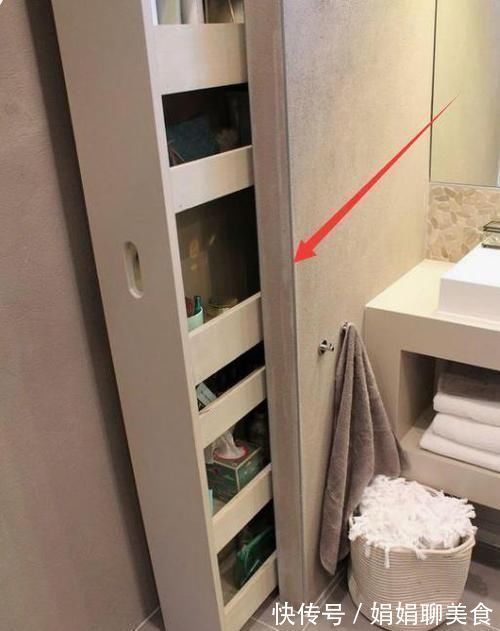 用品|现装修都流行做这种夹缝柜,我家卫生间做了,好看收纳量也变多了