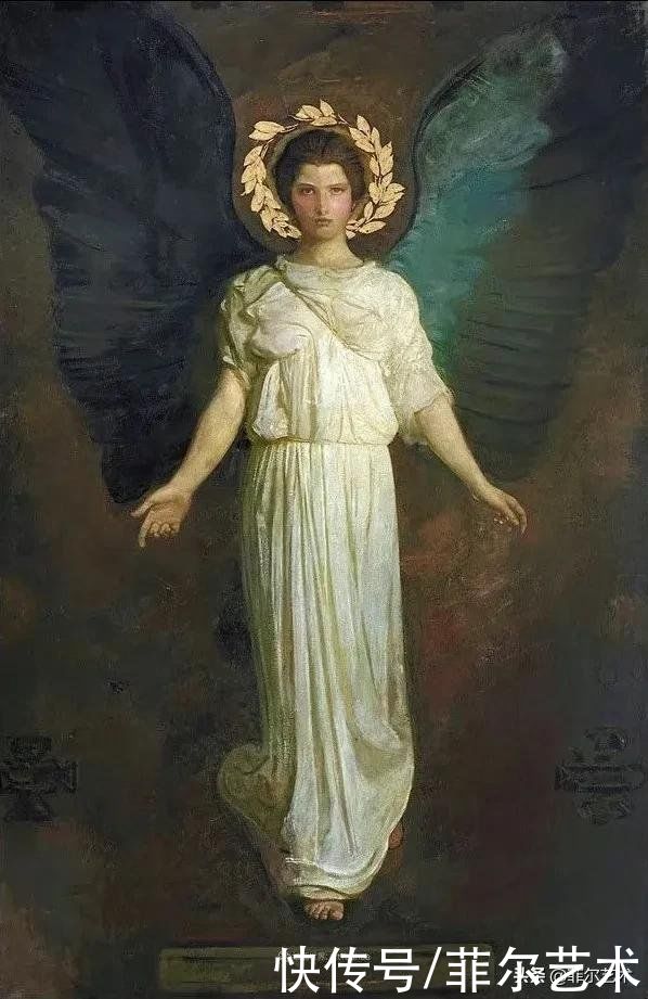 人物|空灵的天使，精美绝伦~雅培·翰德逊·泰勒女性人物油画作品欣赏
