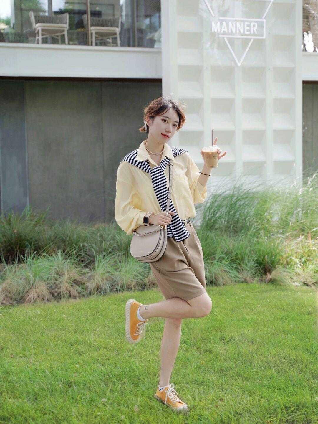 单品|夏季,衬衫是最佳的搭配单品,这样穿让你秒变成气质女神,超洋气