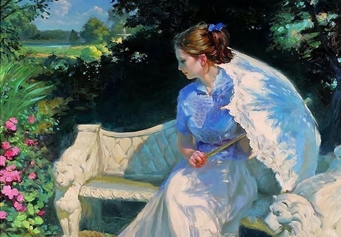 俄罗斯!人体艺术——俄罗斯画家人体油画中的美女娇艳如花