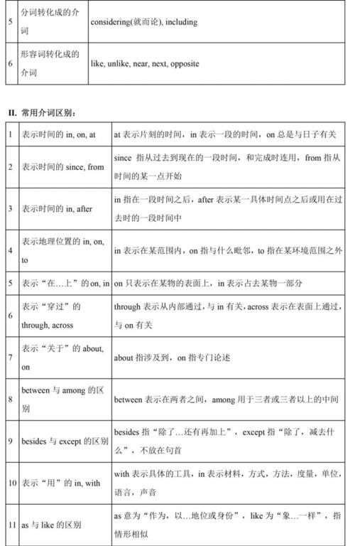 初中阶段英语语法汇总（初一到初三都用得上）