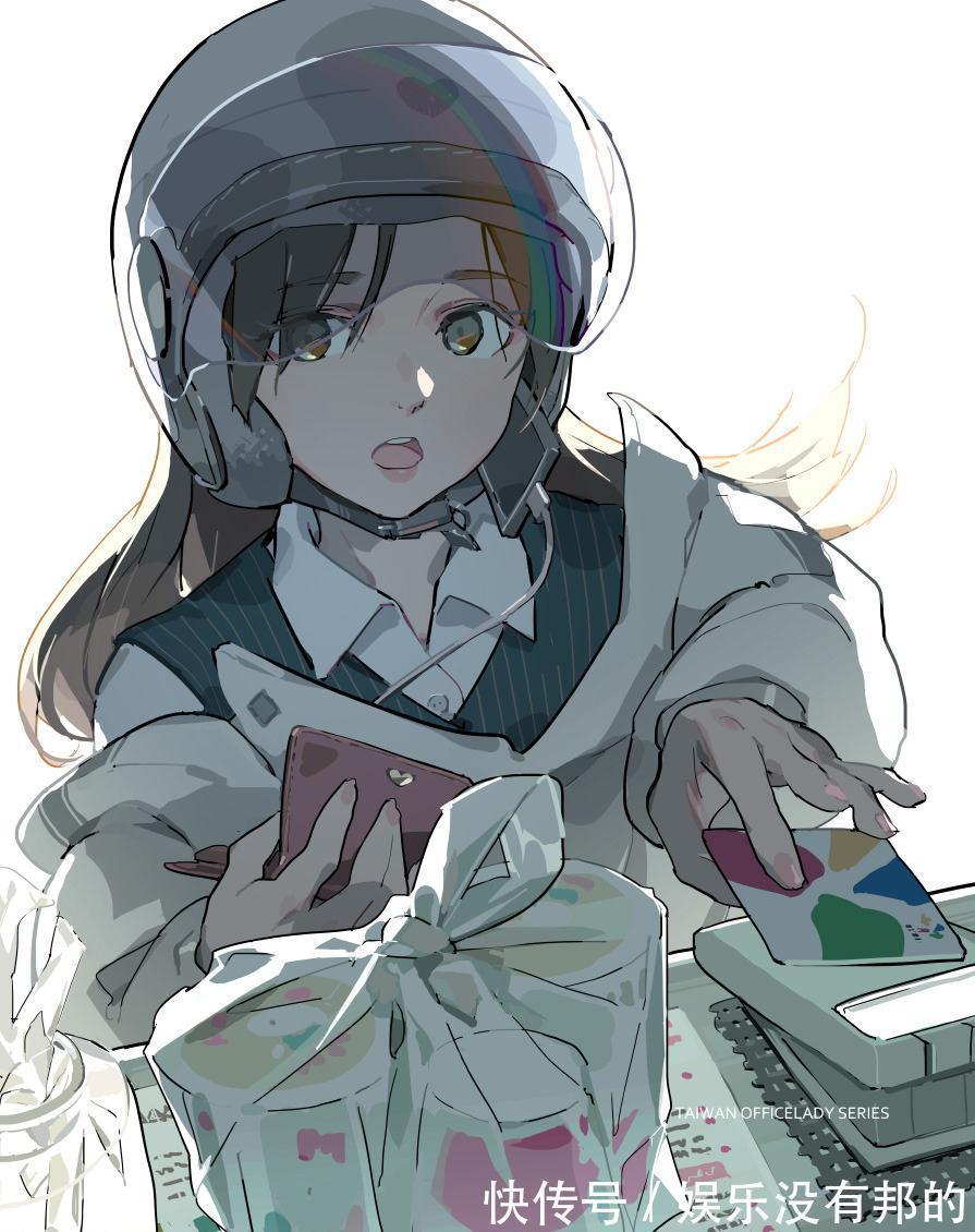 插画$清新都市的OL少女插画，有一种强烈的代入感