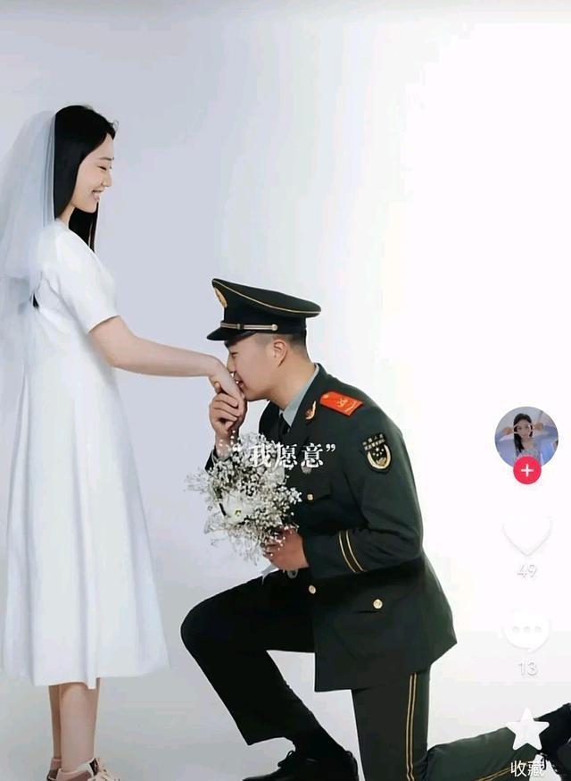 四级军士长|军婚太甜了!女排主攻晒与军人老公结婚照,比张常宁老公还要帅气