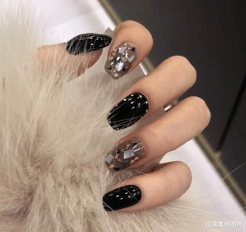 欧美酷帅风美甲,酷girl必备!