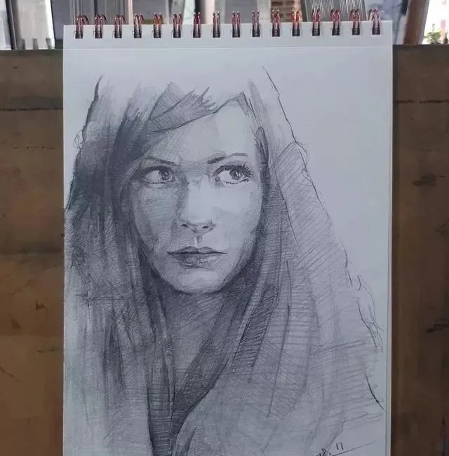 素描##尚唯美画室#大气的素描就是抓住大关系之后,细节你随意