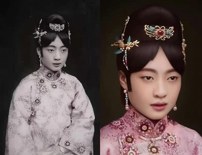 光绪|清末人物修复图,光绪是真的帅,婉容颜值一般,而她凭颜值碾压!