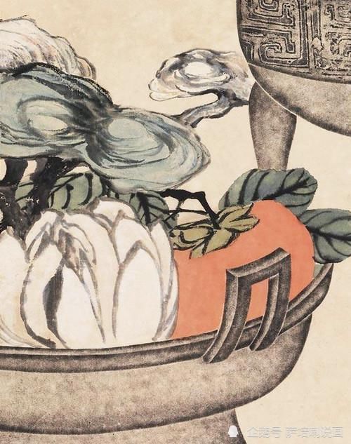 百事如意$博古清供图,吉祥又好看,赵之谦绘《百事如意》