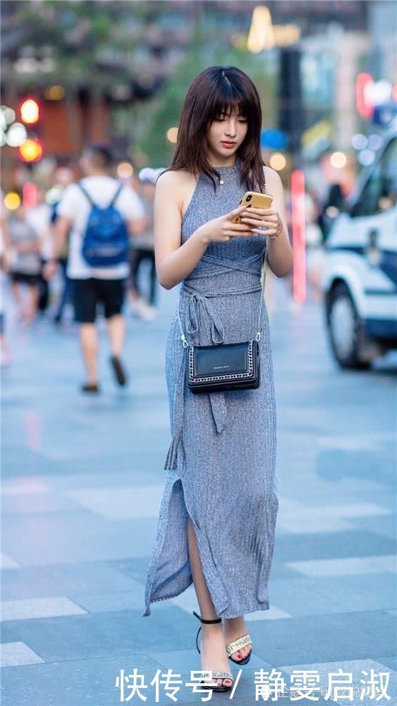 高瘦的身材,穿包臀长裙易翻车,小姐姐穿成“竹筒”了