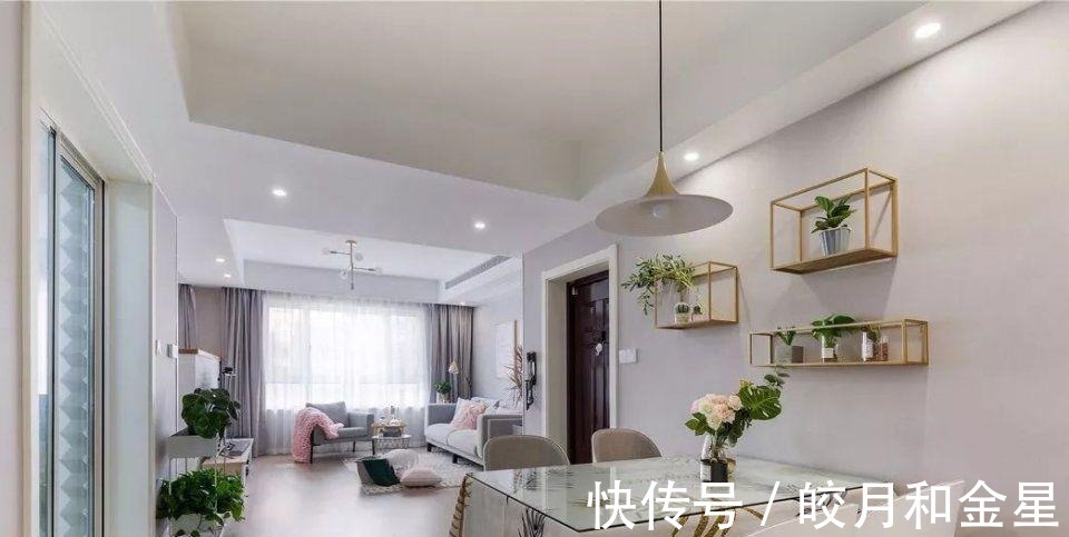 隔断|112㎡清新北欧风,客厅砌个半墙隔出一间书房,2居变3居真实用