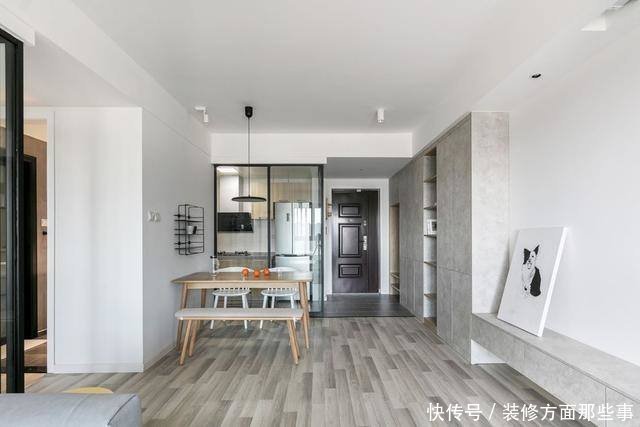 现代风|94平现代风三居室,拆了沙发墙做了一个玻璃书房