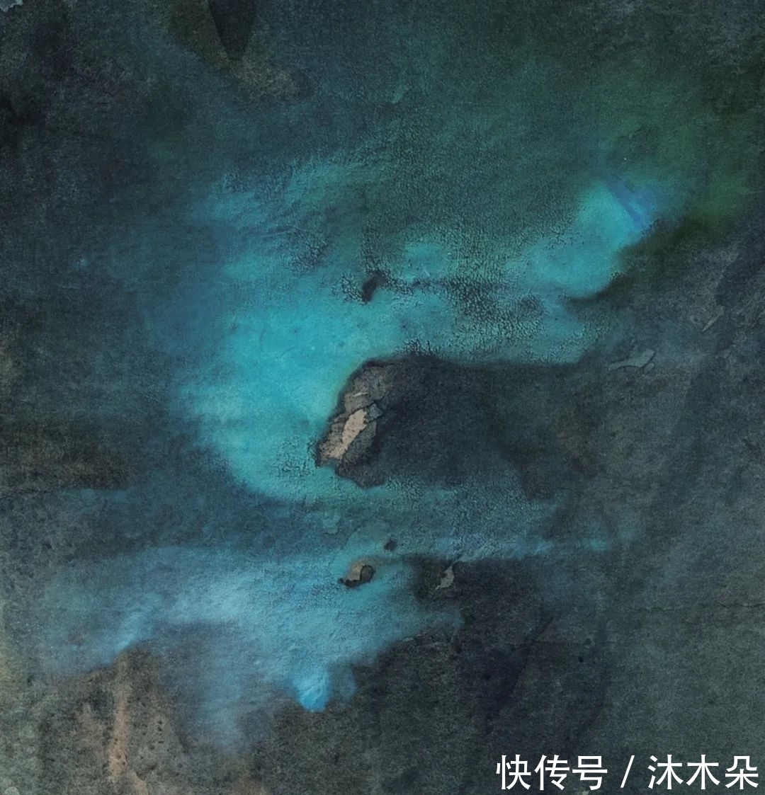 泼墨!辟混沌手——张大千泼彩捭阖巨作《幽涧闲钓图》《春江帆影》赏析