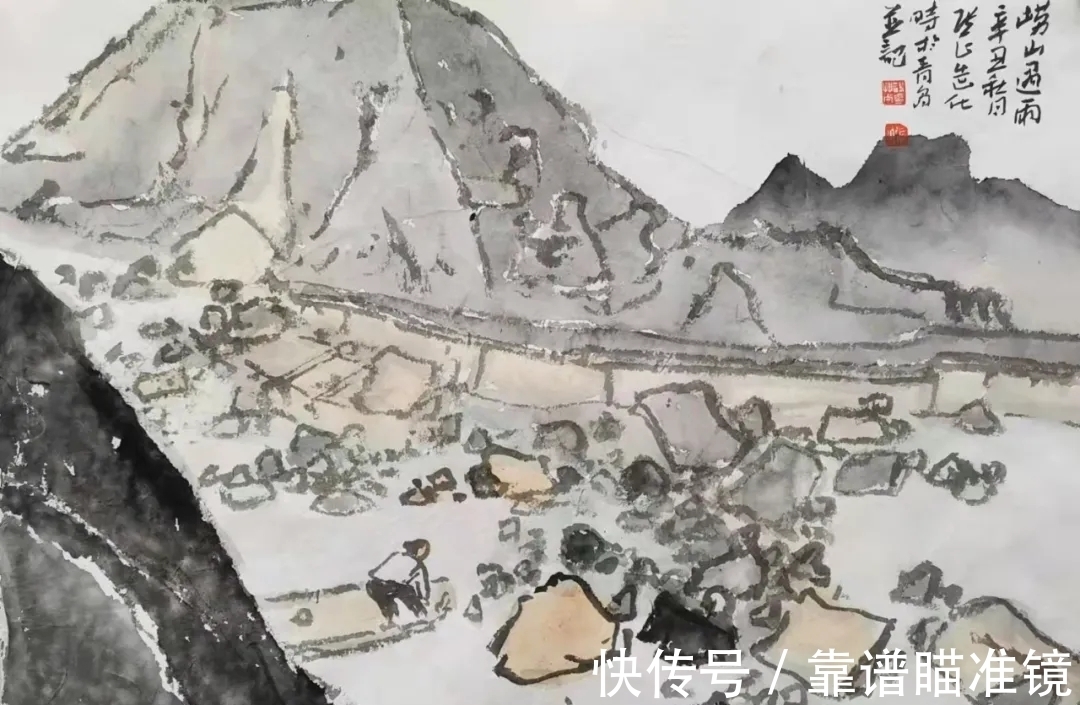 清溪$张正山水画,似一条从传统大山里流出的清溪