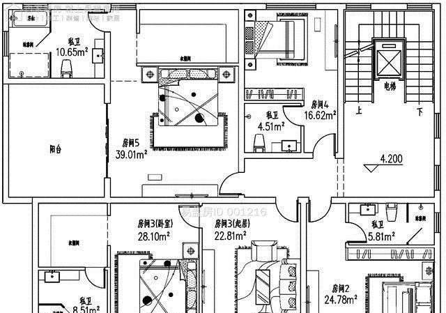 平面|农村盖房单单主体就花费百万,4层带地下室,10卧室这得住多少人