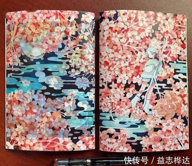插画$哇马克笔画出水彩般效果,装饰感太强了,简单又漂亮,收藏