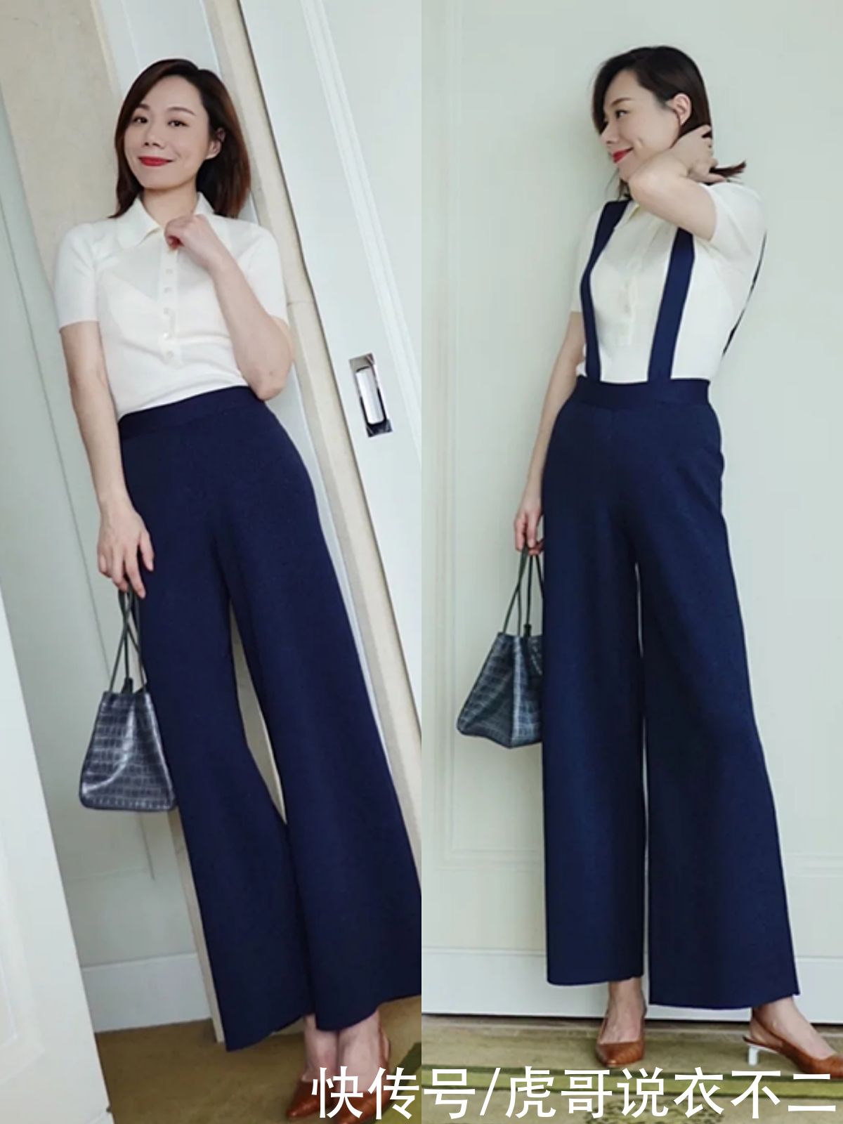 牛仔裤|这才是40岁女人该有的打扮，“针织衫”的多种搭法，每套都很优雅