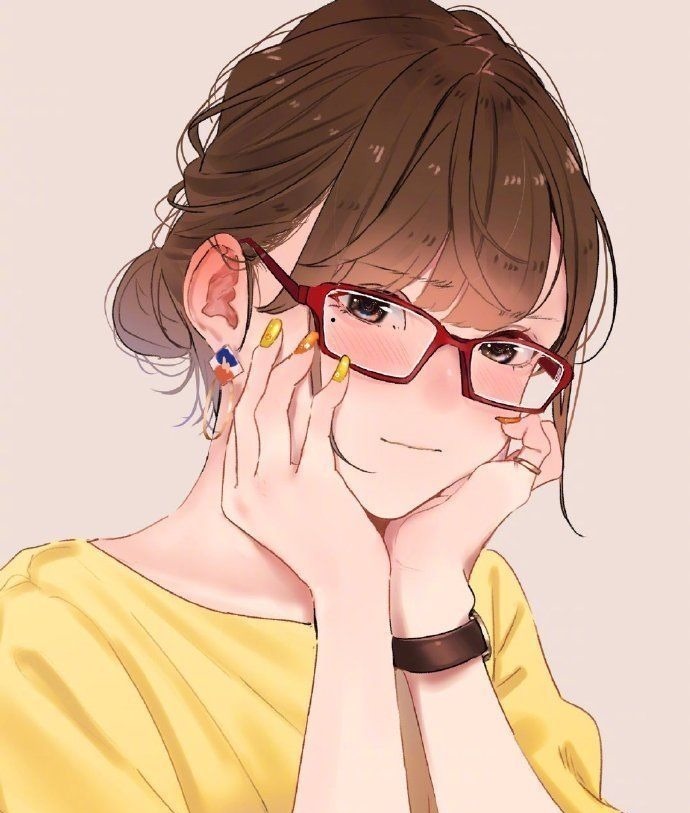 戴上眼镜@总感觉戴上眼镜有一种独特的气质,画师大佬画了一堆这样的妹子