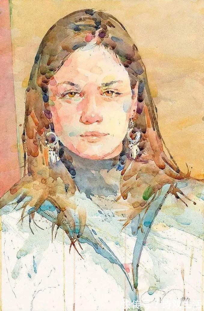 艺术学院&他笔下的人物生动活泼,色块叠加的恰到好处!